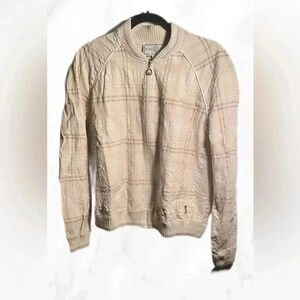 St John tan and cream long sleeve waist  length sport jacket L